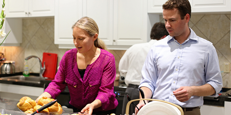 USAID employees volunteer at the fisher House in Washington, DC.