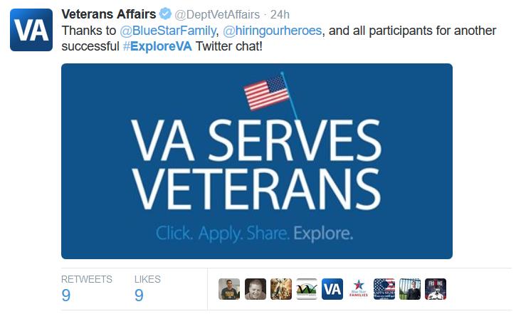 #ExploreVA employment services Twitter chat