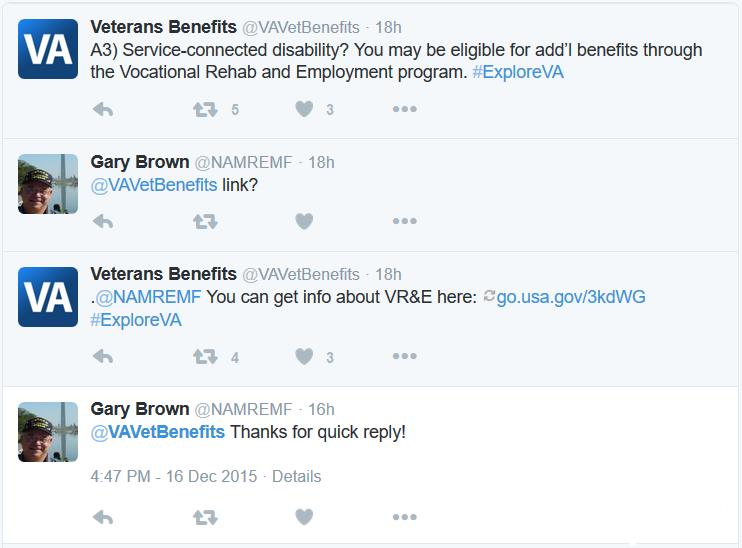 #ExploreVA employment services Twitter chat