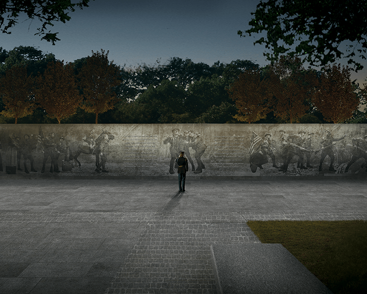 A rendering of the WWI Memorial Design