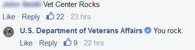 Vet Center Facebook Q&A