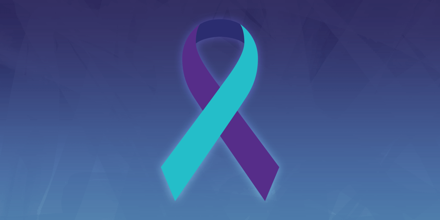 Suicide prevention ribbon.