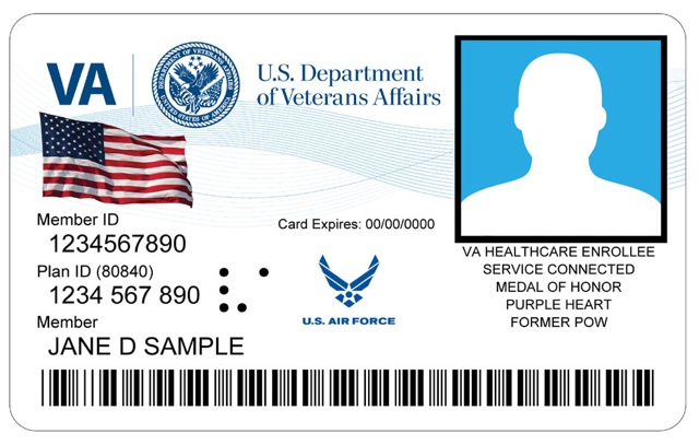 Image of Veterans ID card sample