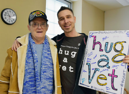 Human Hug Project, Hug A Vet helps Veterans and civilians with the healing power of hugs
