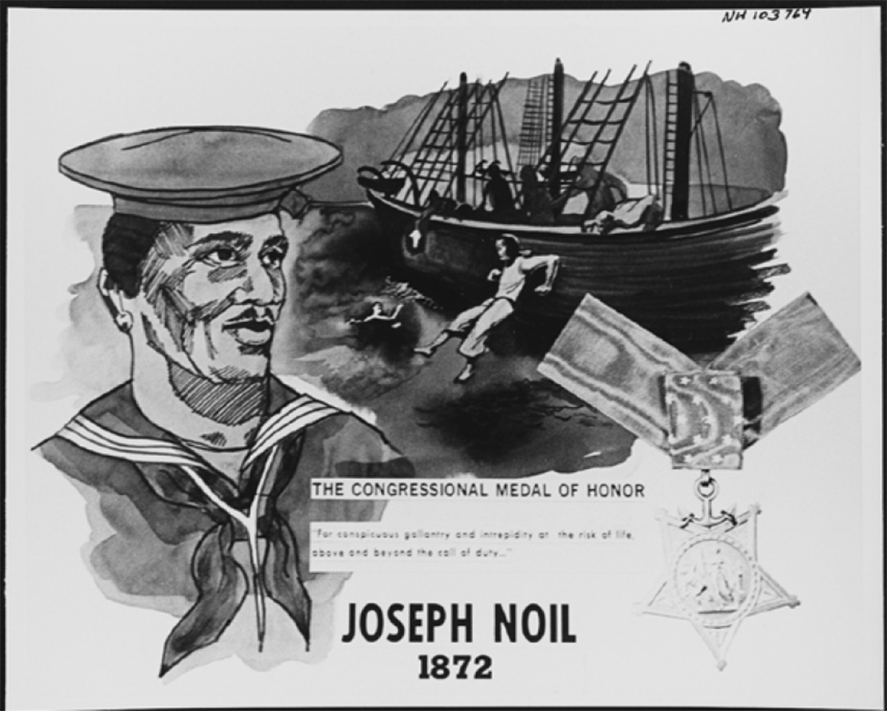 period drawing of Joseph Noil, Medal of Honor winner