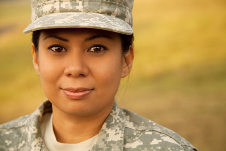 tock photography Woman in generic military uniform