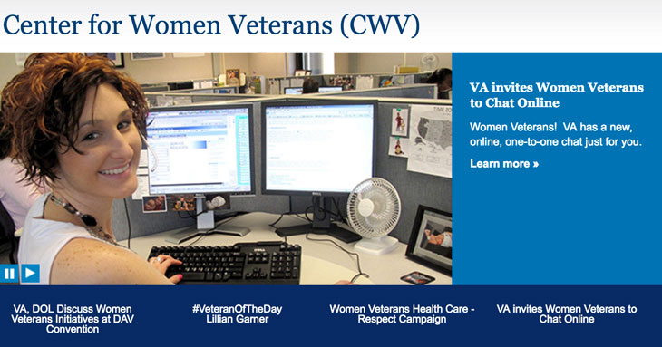 Center for Women Veterans Website