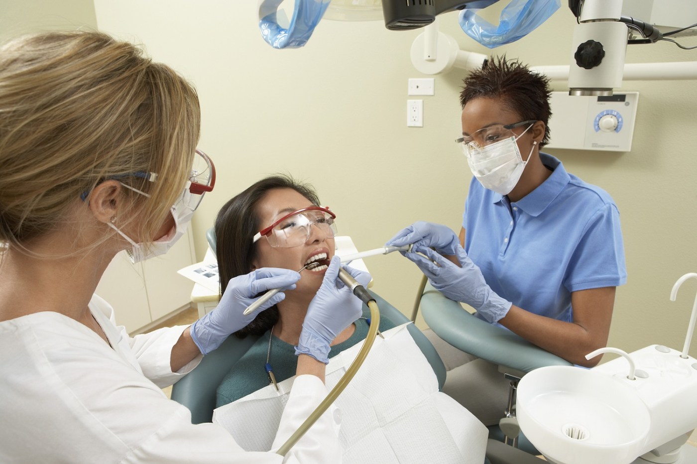 dentist caring for a patient
