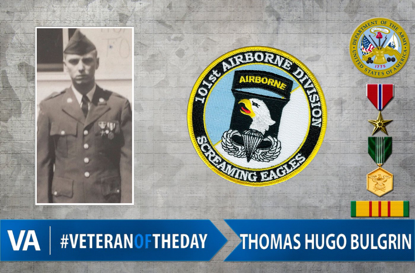 Thomas Hugo Bulgrin - Veteran of the Day