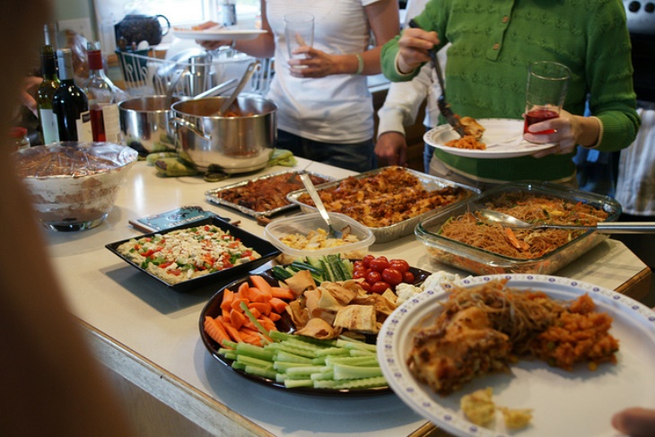 image of holiday buffet