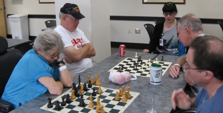 image of Veterans playing chess