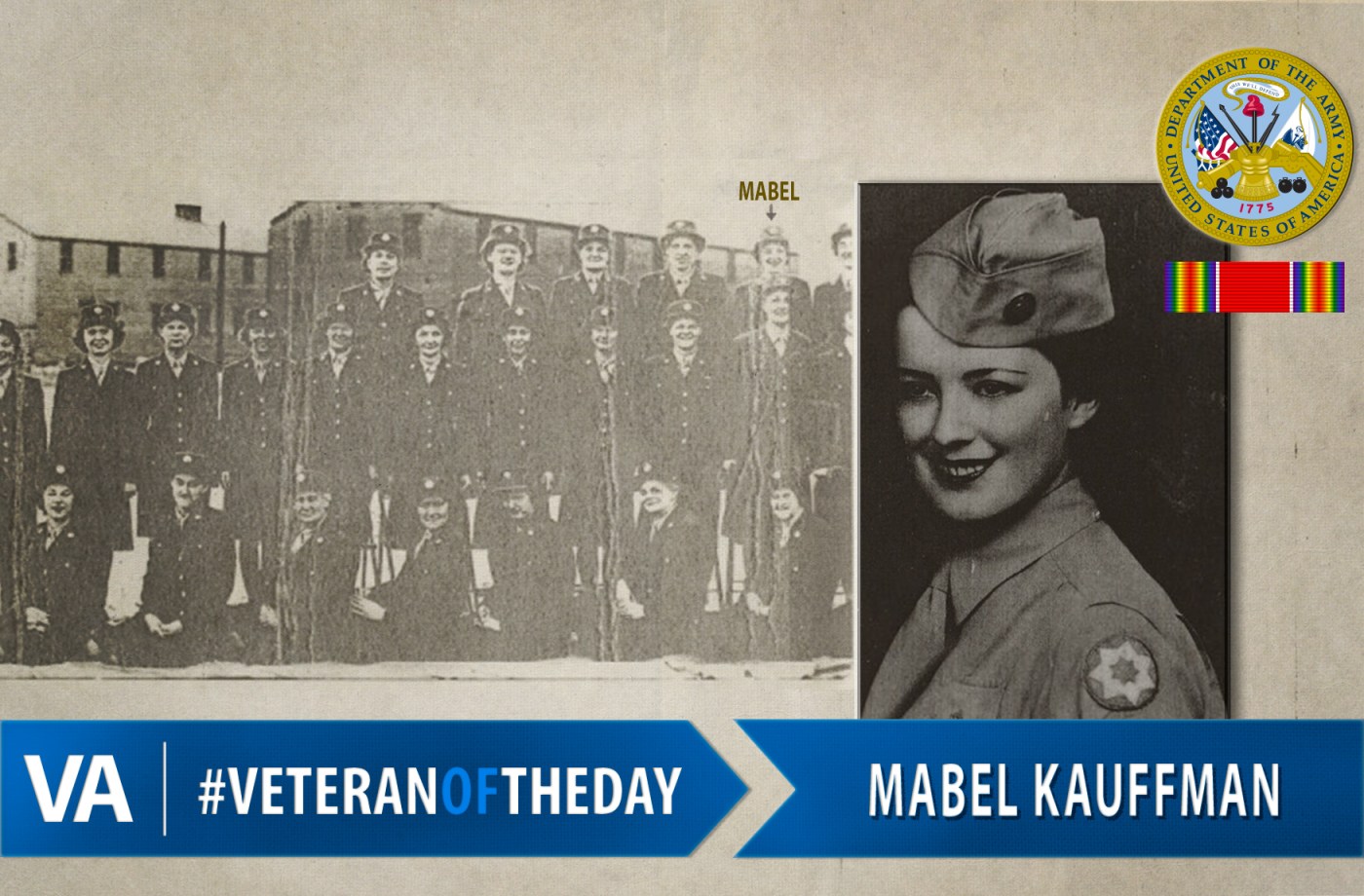 #VeteranOfTheDay Mabel Kauffman