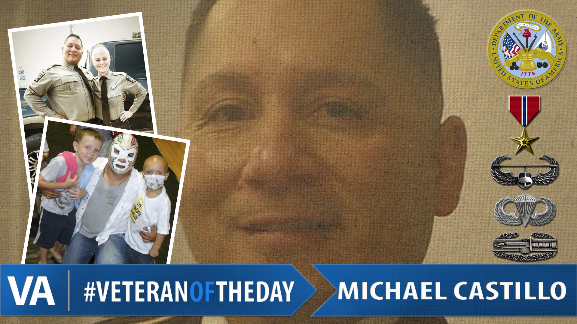 Veteran of the day Michael Castillo.