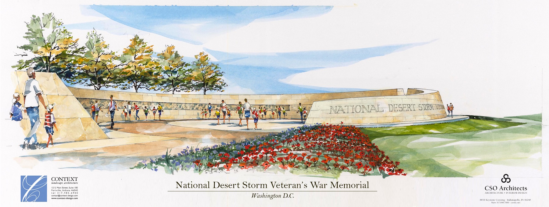 A Phase 1 rendering of the National Desert Storm War Memorial.