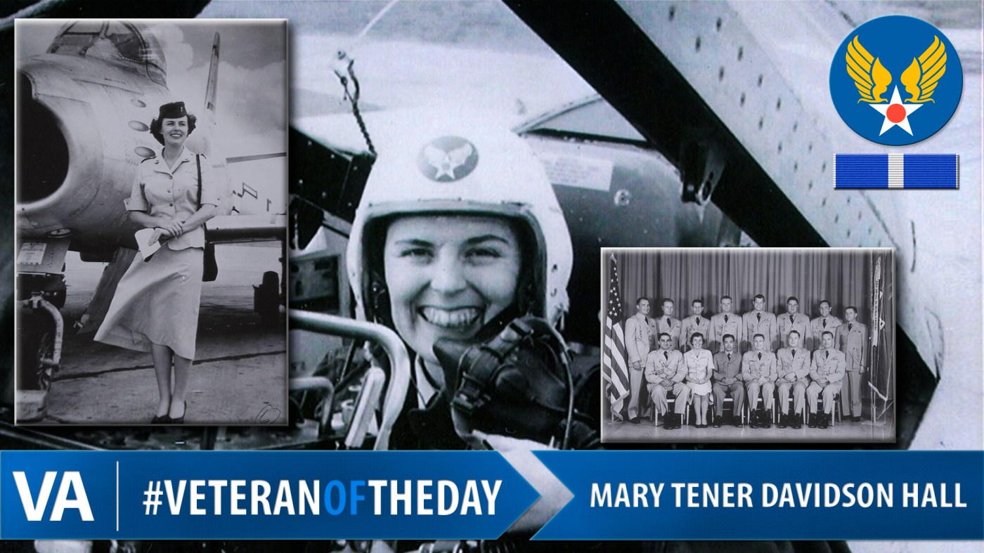 #VeteranOfTheDay is Air Force Veteran Mary Tener Davidson Hall.