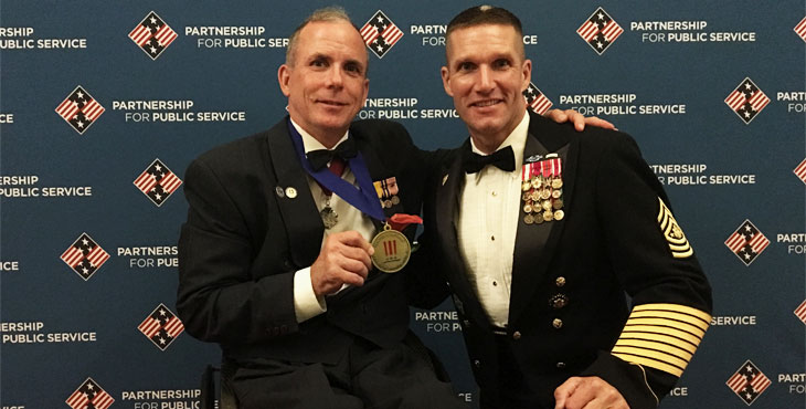 IMAGE: Rory Cooper with the with SgtMaj of Army.