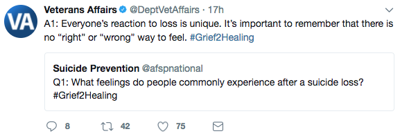 #Grief2Healing Twitter chat