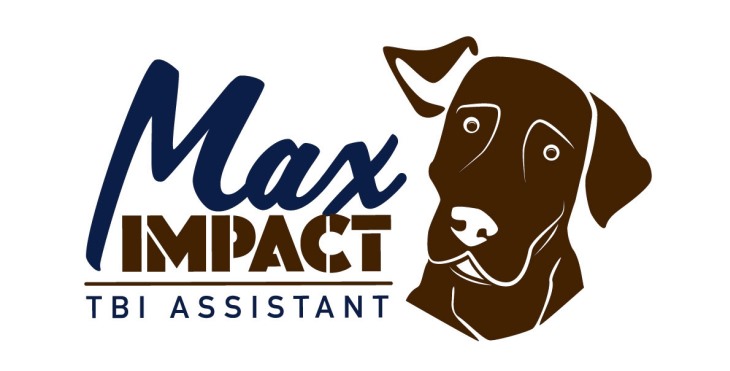 Gaphic: Max Impact logo incorpprating a dog.