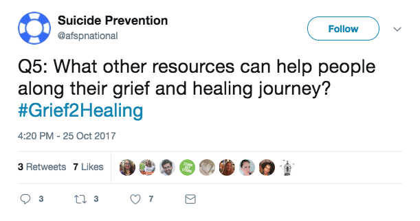 #Grief2Healing Twitter chat