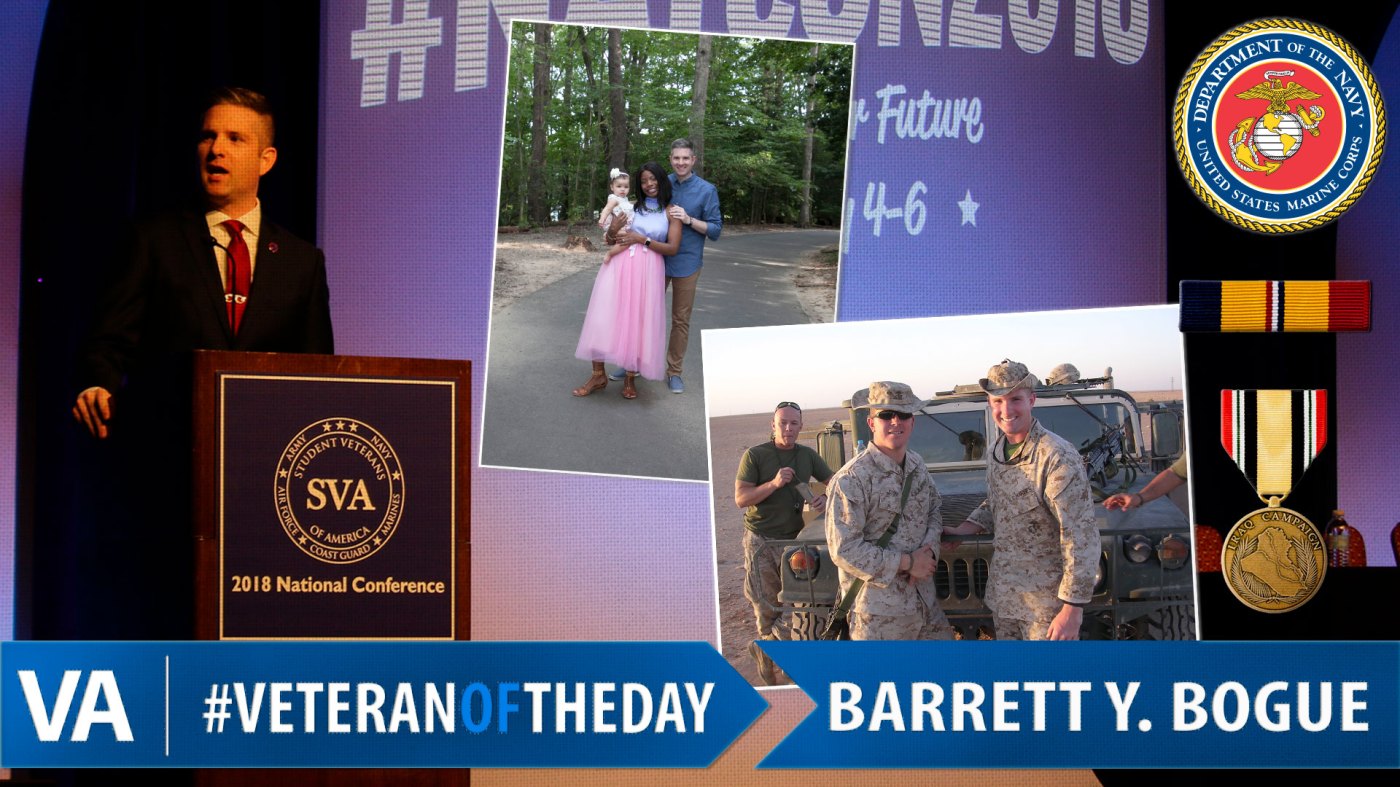 #VeteranOfTheDay Marine Veteran Barrett Bogue