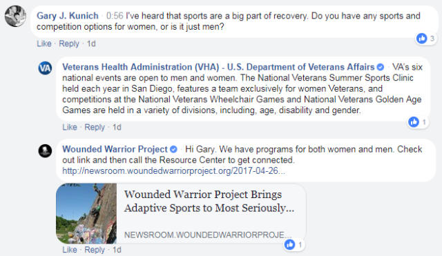 IMAGE: ICYMI: #ExploreVA Facebook Live event on VA health care for women Veterans screen shot