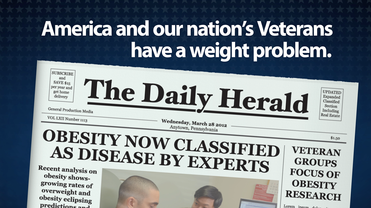 America and our nation's Veterans have a weight problem.