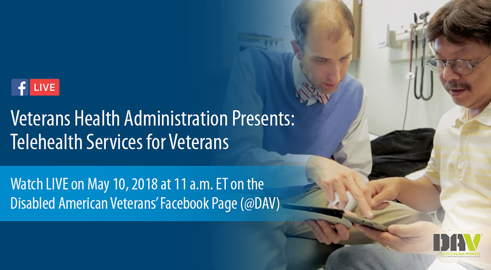 Tune in: Facebook live event on May 10 – will feature VA Telehealth