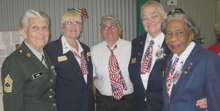 IMAGE: Harding pictured with fellow women Vetersans