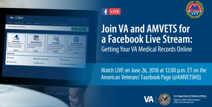 IMAGE: Facebook Live graphic for MyhealtheVet
