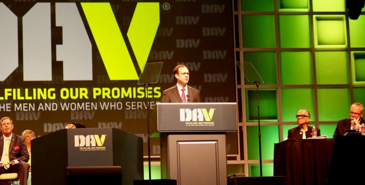 IMAGE: Acting VA Secretary Peter O’Rourke speaks to DAV members during 2018 national convention.