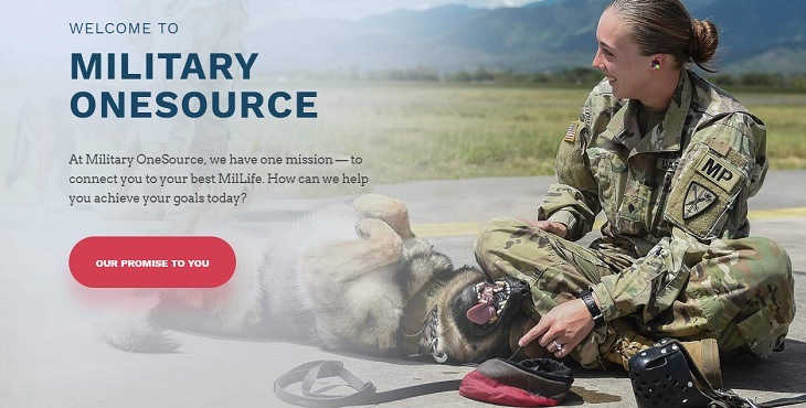 IMAGE: Military OneSource home page