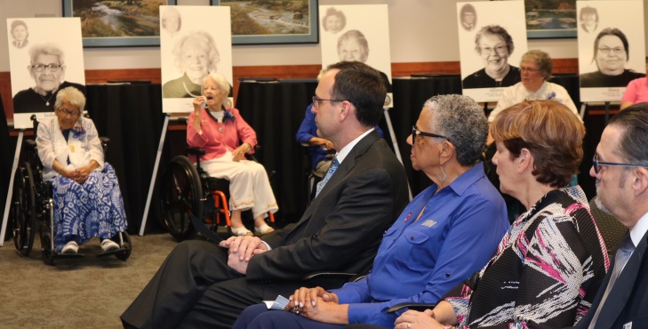 IMAGE: Acting VA Secretary Peter O’Rourke attends women Veterans art exhibit.