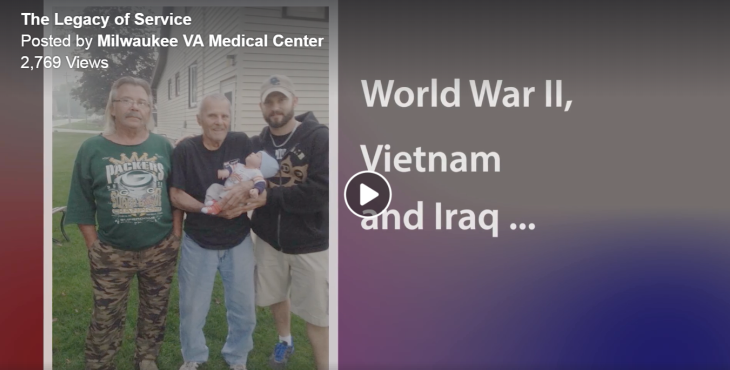 IMAGE: Three generations of Veterans screen capture