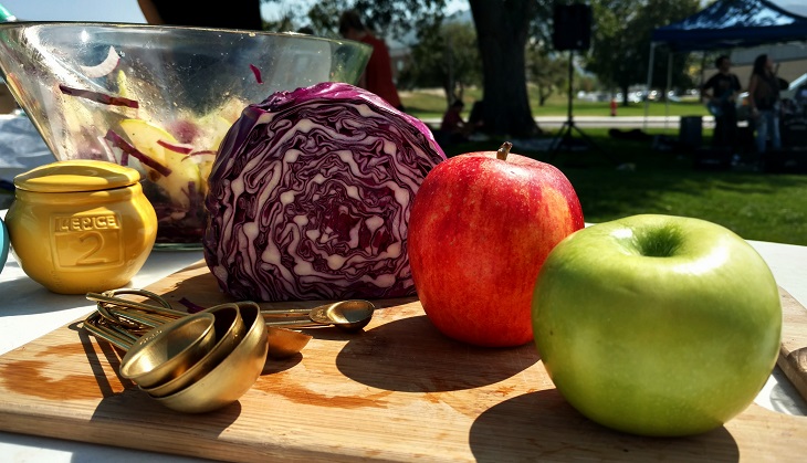 IMAGE: abbage apples and measuring cups