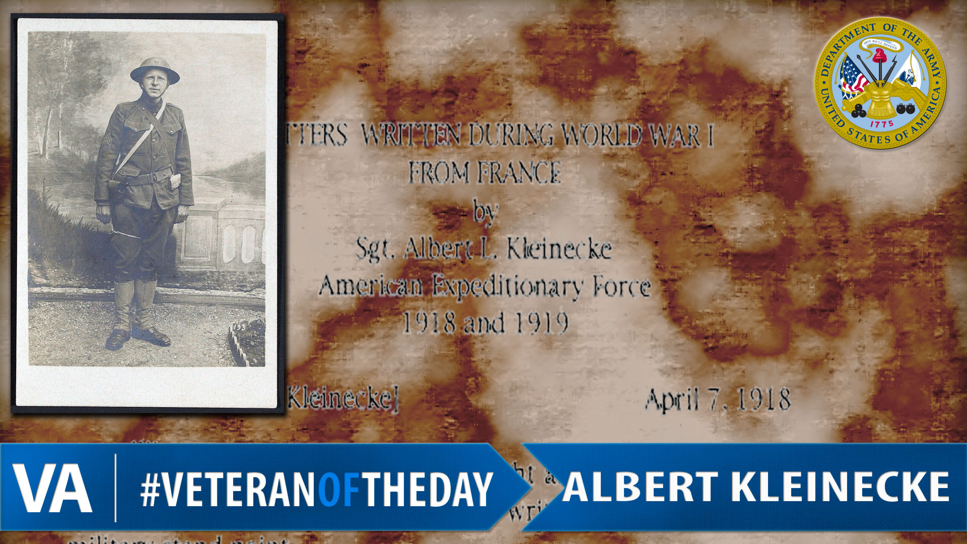Albert Kleinecke - Veteran of the Day