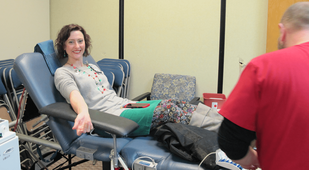 Veterans donate during National Blood Donor Month