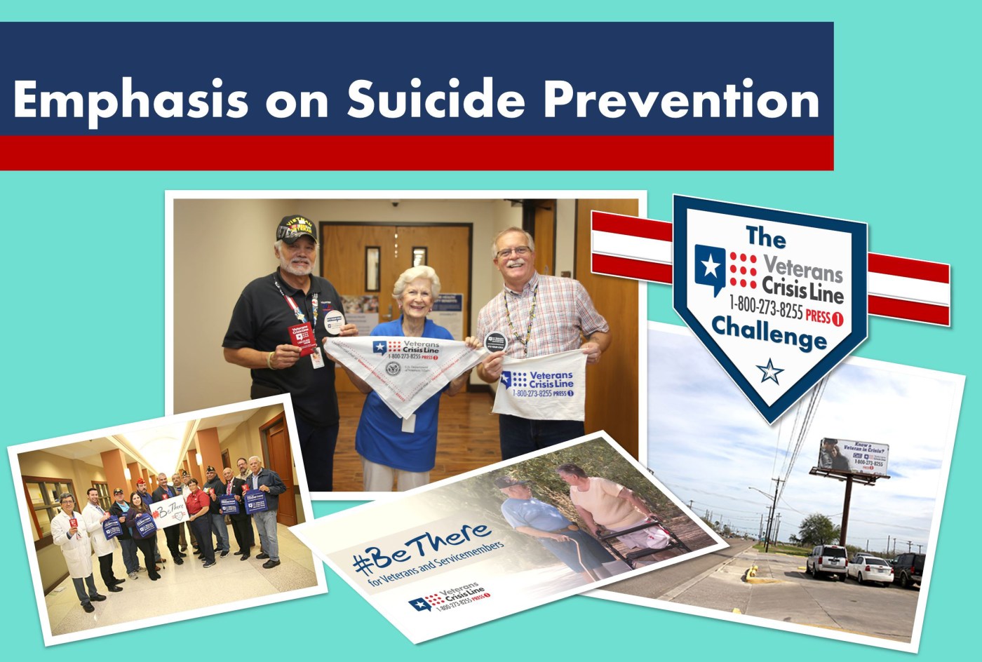 VA Texas Valley Coastal Bend Health Care System (VCB) outreach efforts focus on suicide prevention. (U.S. Department of Veterans Affairs photo illustration by Luis H. Loza Gutierrez)