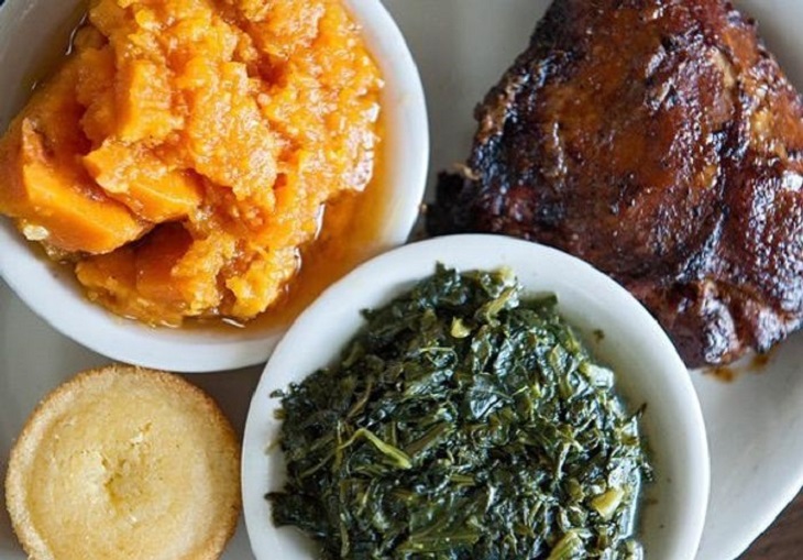 IMAGE: Traditional soul food such as seasoned greens