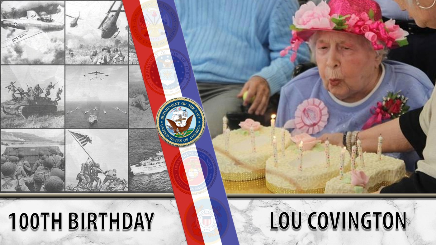 Celebrating Lou Covington’s 100th Birthday and Her Service in the U.S. Navy