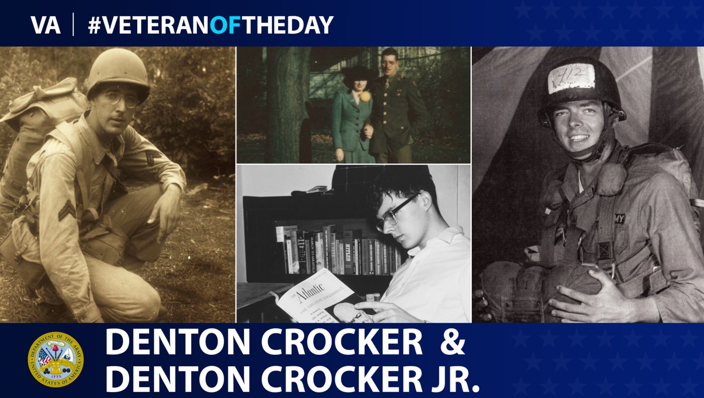 Veteran of the Day graphic for Denton Crocker and Denton Crocker Jr.