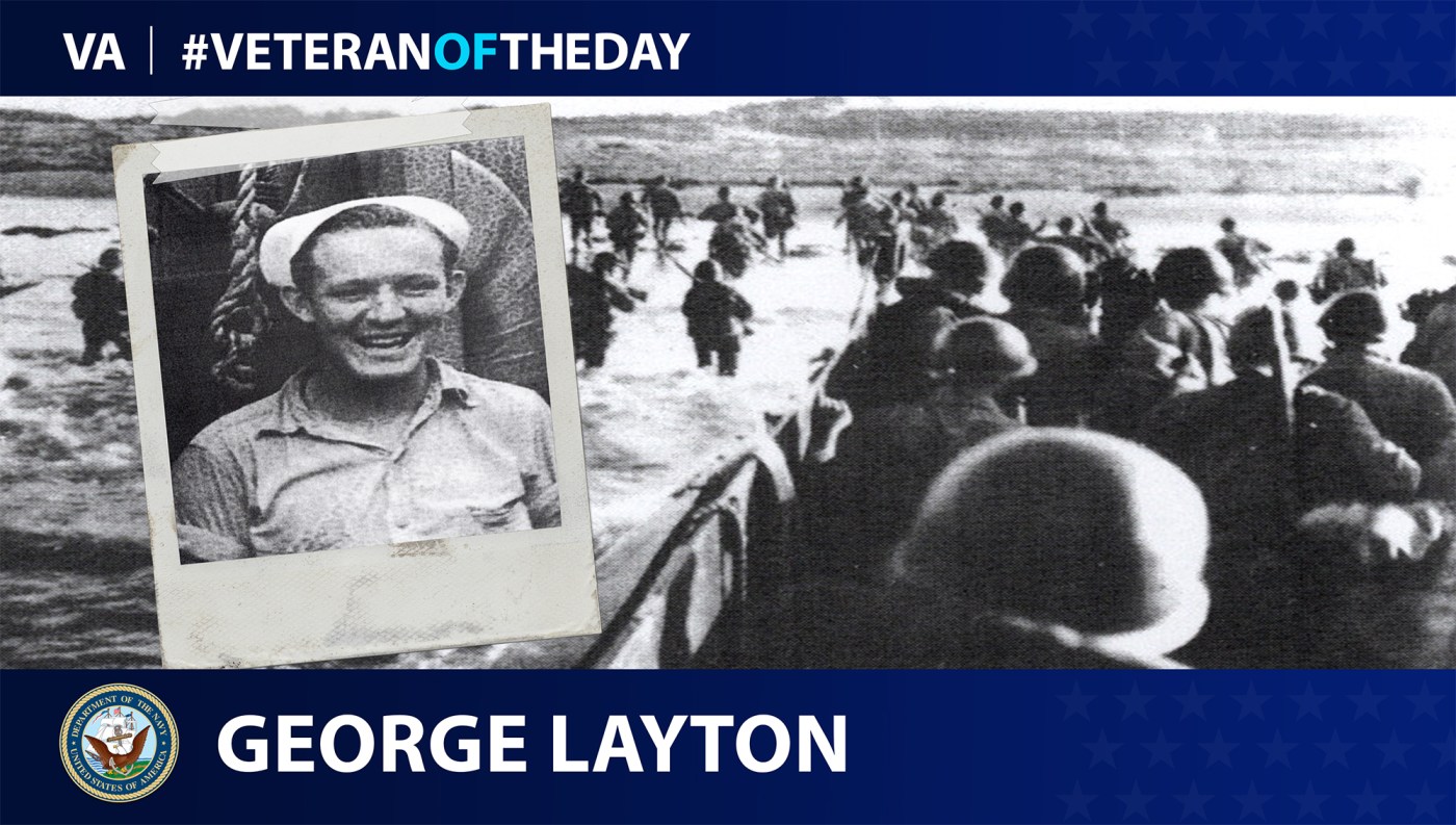 Veteran of the Day graphic for George Layton.
