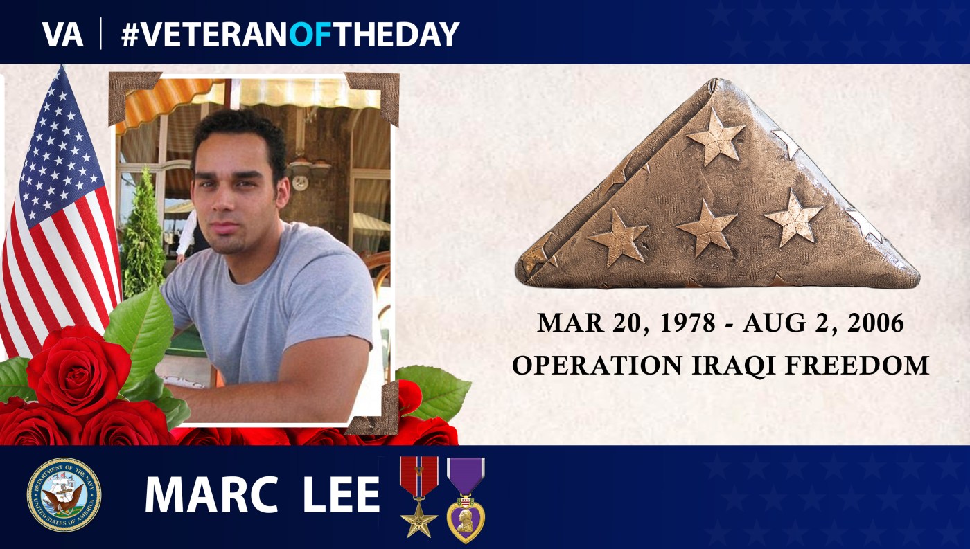 Veteran of the Day graphic for Marc Lee.