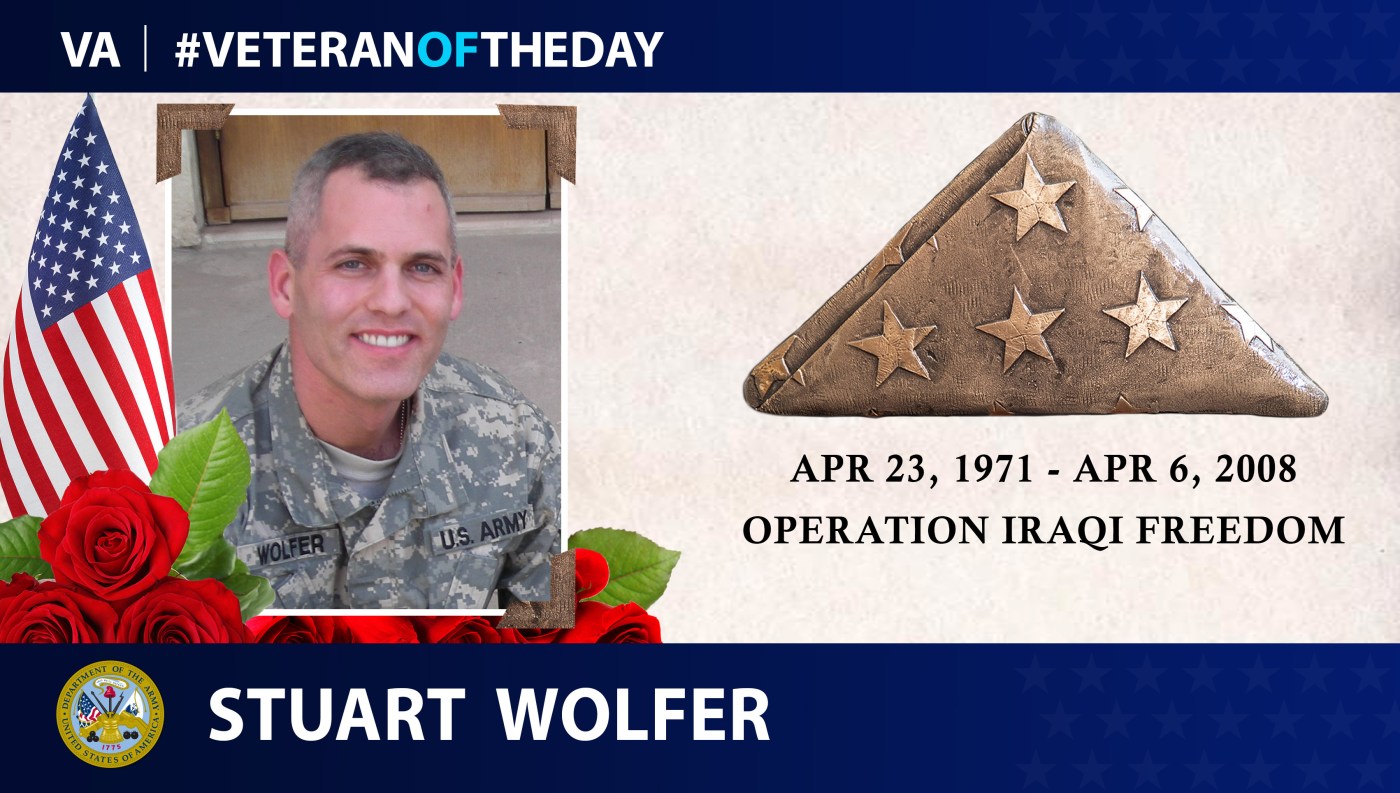 Veteran of the Day graphic for Stuart Wolfer.