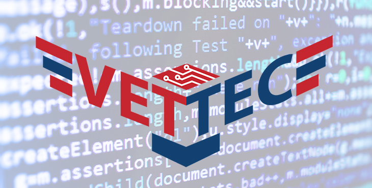 VET TEC design logo graphic