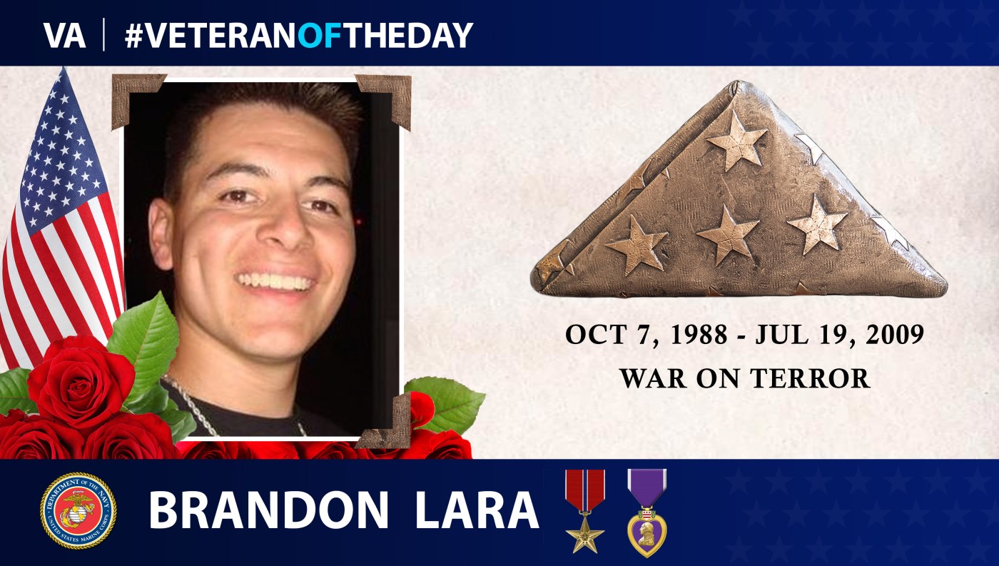 Veteran of the Day Graphic of Brandon Lara