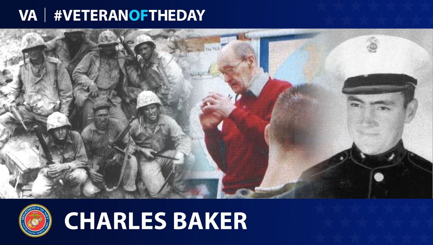 Veteran of the Day graphic for Charles Baker.