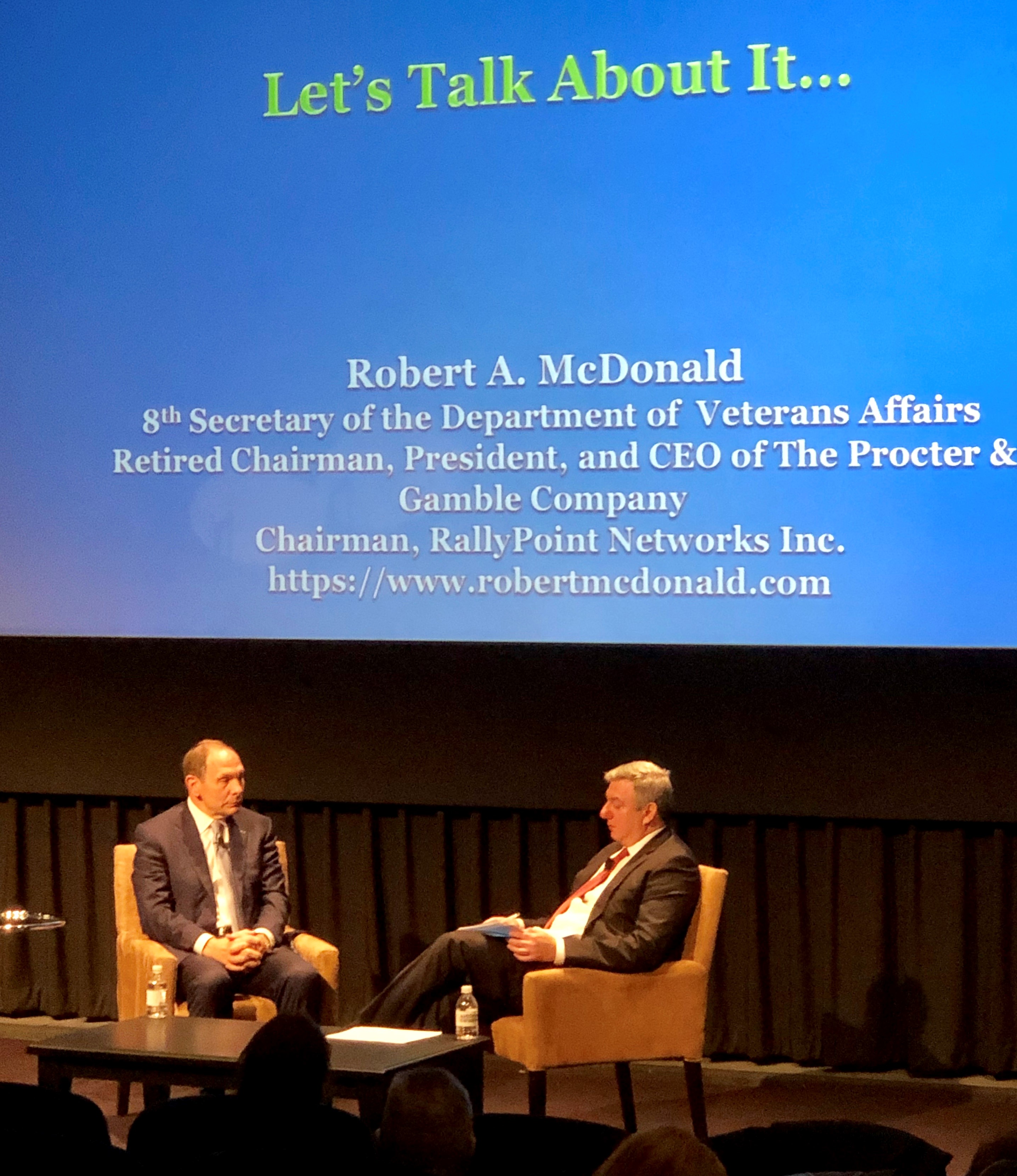 Bob McDonald talks VA and community care during his Q & A session portion of the conference.