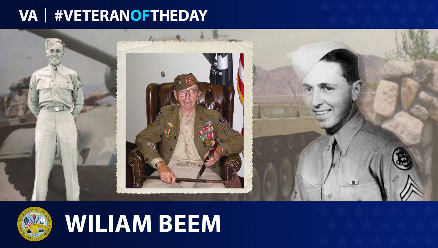 Veteran of the Day graphic for William Beem.