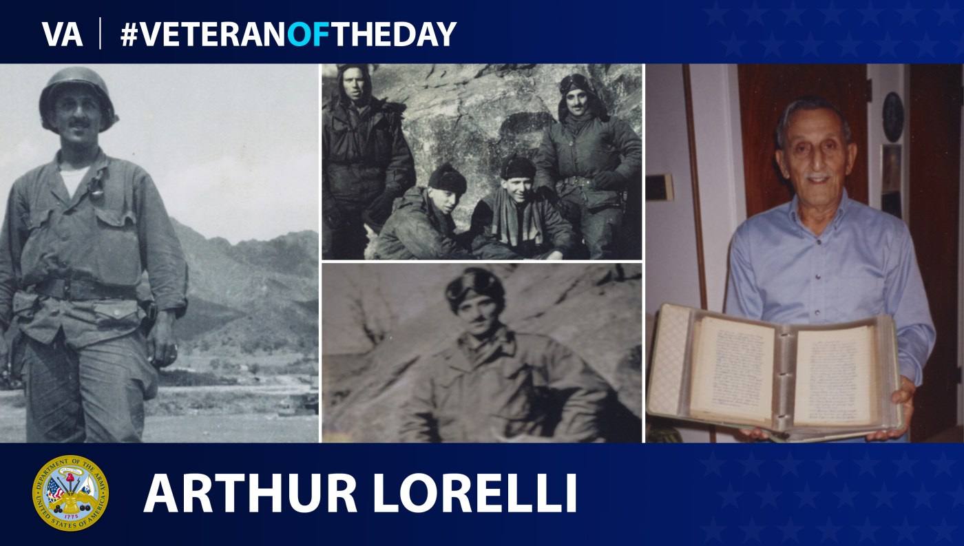 Army Veteran Arthur Lorelli served in WWII, Korea, and Vietnam.