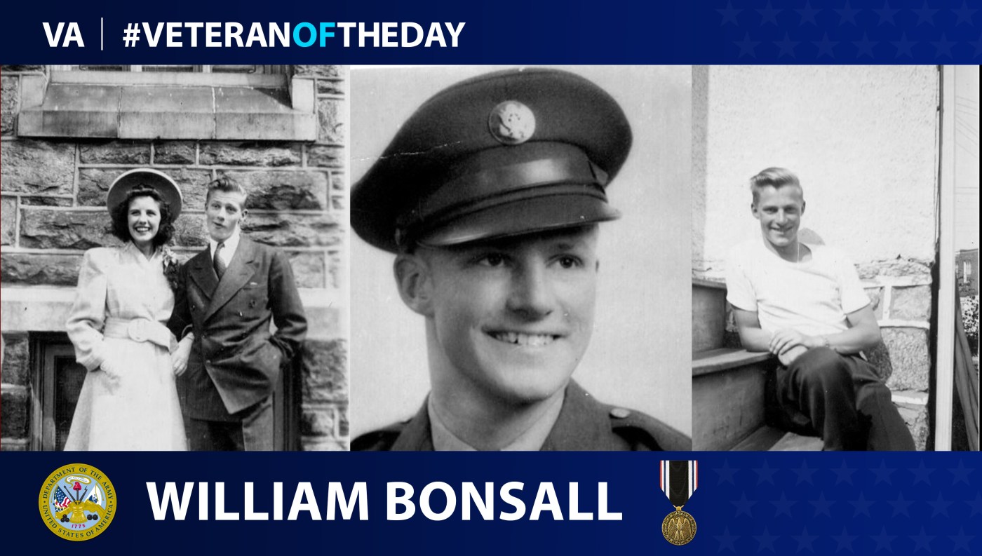 Army Veteran William Bonsall is today's Veteran of the Day.